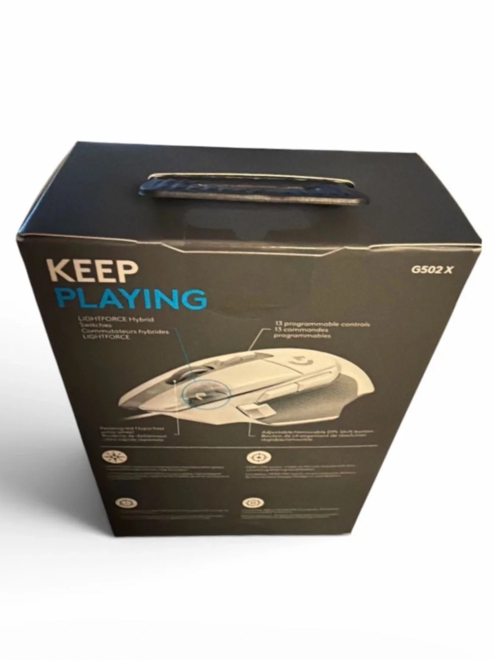 NIB-Logitech G502 X Wired Gaming Mouse - White